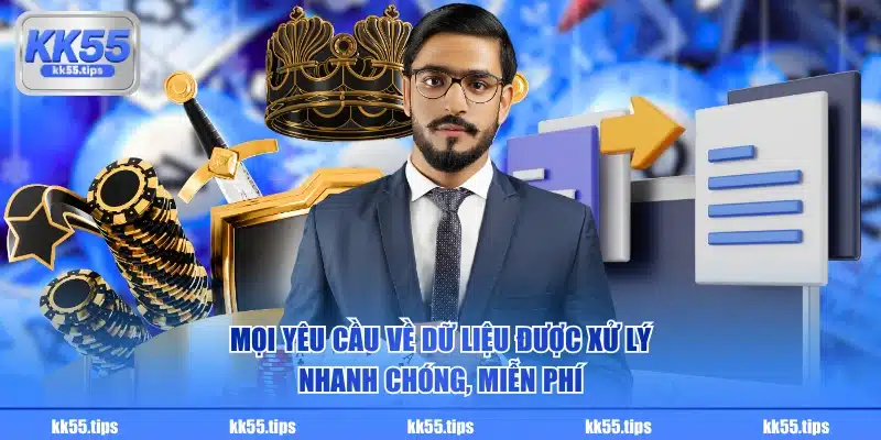 Mọi yêu cầu về dữ liệu được xử lý nhanh chóng, miễn phí